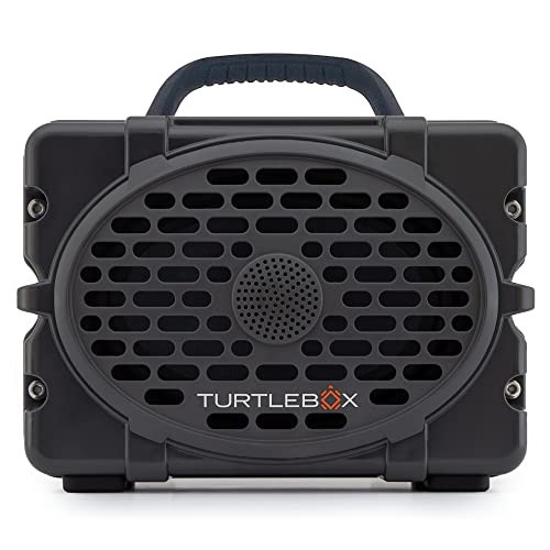 Turtlebox Gen 2: Loud! Outdoor Portable Bluetooth 5.0 Speaker | Rugged, IP67, Waterproof, Impact Resistant & Dustproof (Plays to 120db, Pair 2X for True L-R Stereo), Thunderhead Gray/Gray | Amazon (US)