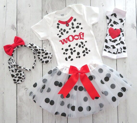 Dalmatian Puppy Halloween Costume With Tutu for Toddler  Baby | Etsy | Etsy (US)