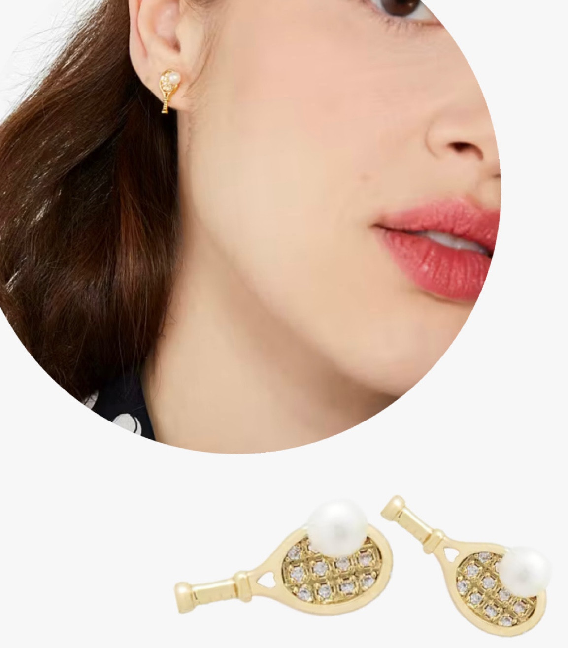 Tennis earrings, Miami open, pearls, country club 