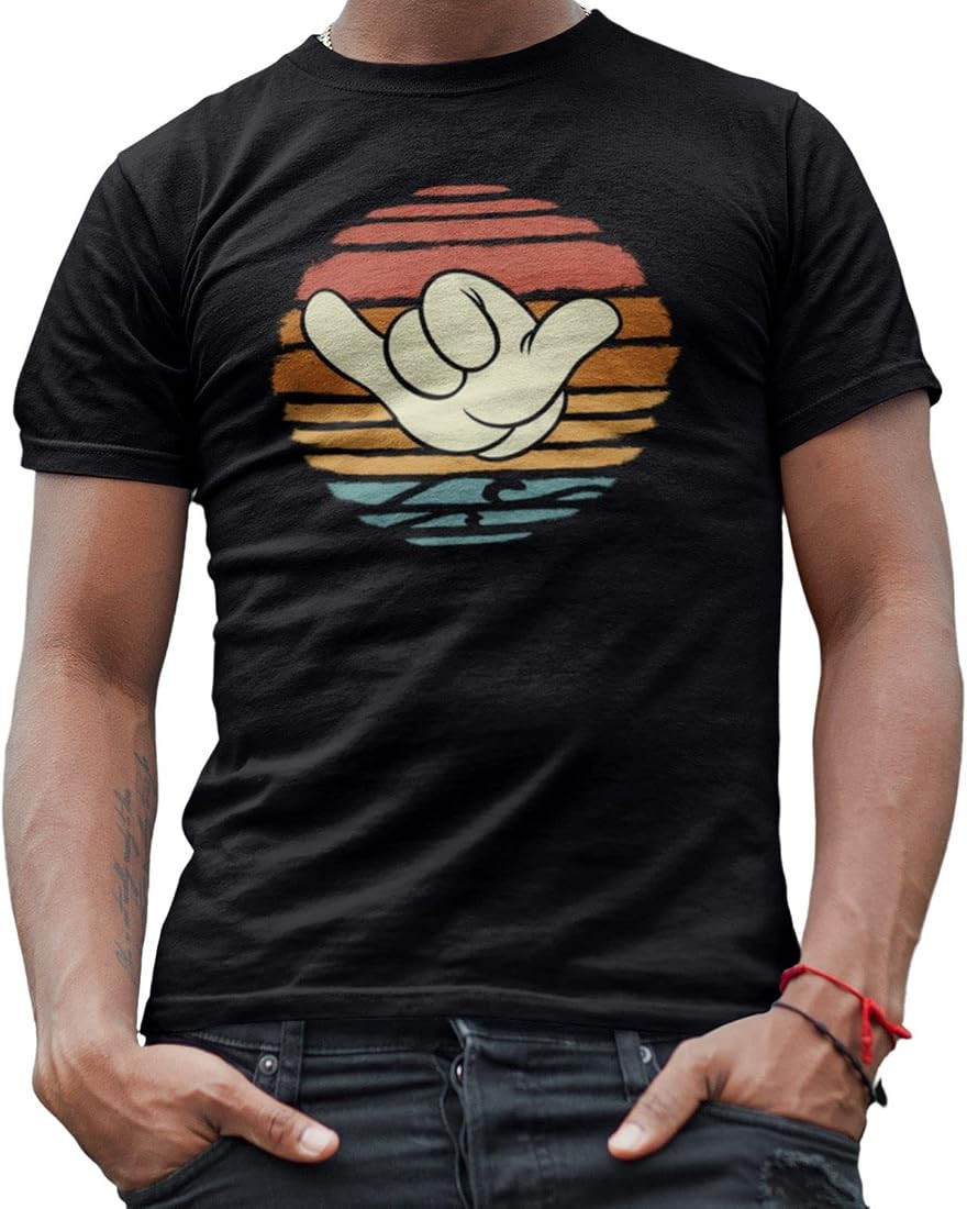 Disney Mickey Mouse Hang Loose Hand T-Shirt for Adult | Amazon (US)
