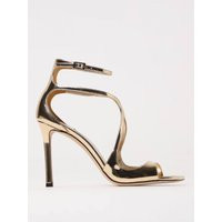 Womens AZIA 100 Metallic Leather Heels Wo - Gold - Metallics - 4 | NastyGal UK