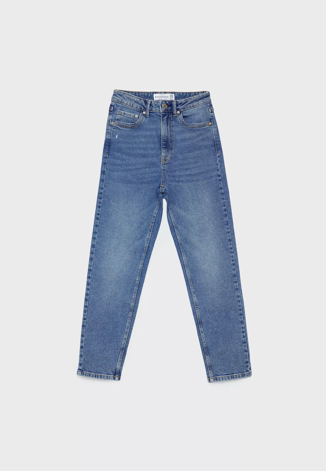 D10 Slim fit mom jeans - Women's Jeans | Stradivarius United Kingdom | Stradivarius (UK)