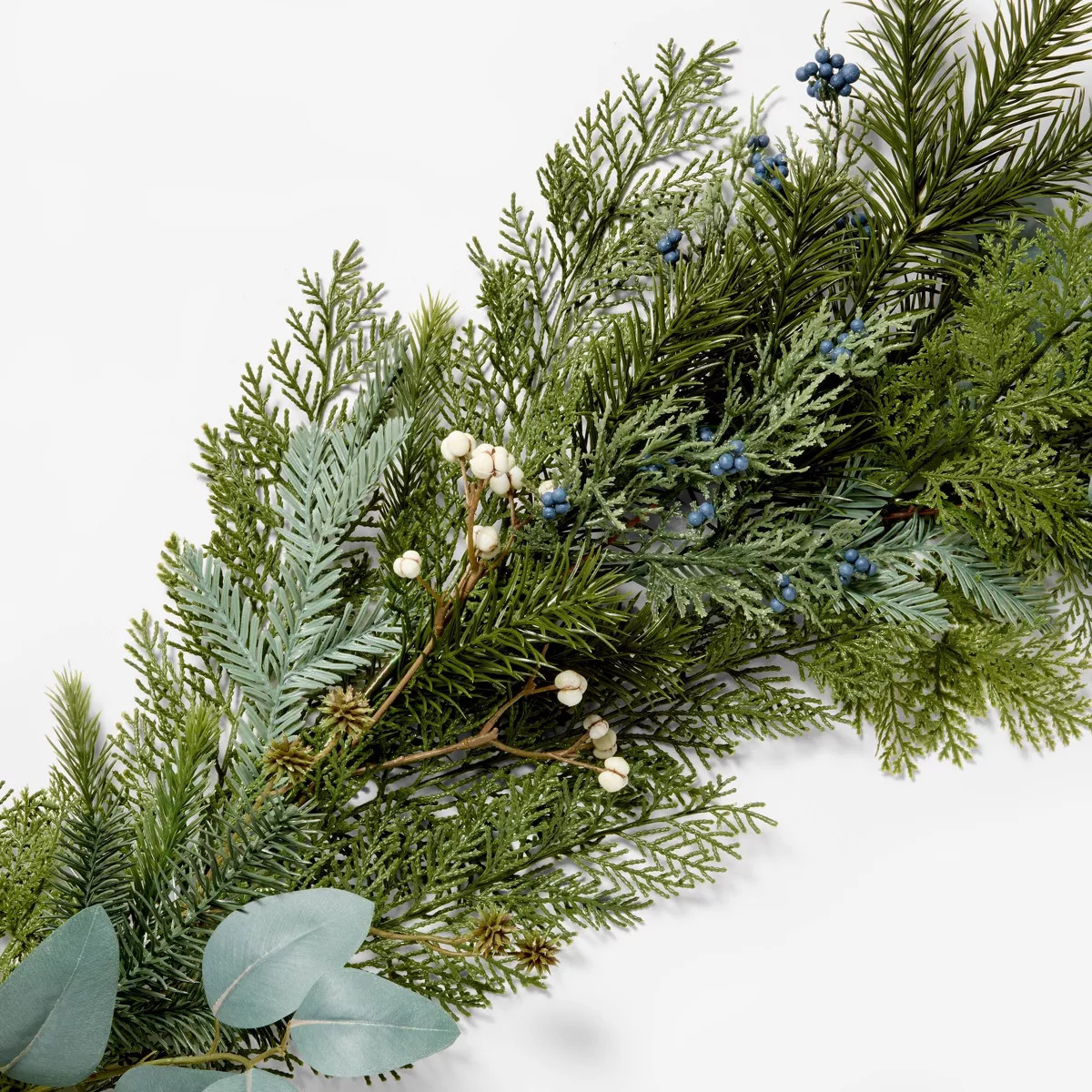 Mixed Green Holiday Artificial Garland - Threshold™ designed with Studio McGee | Target