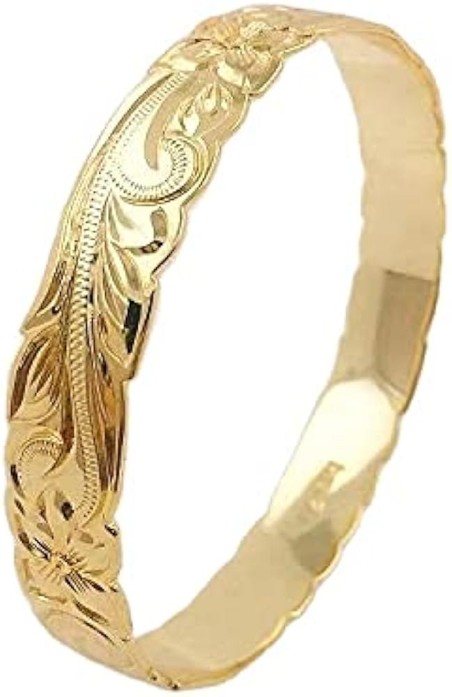 Healani Jewelry 10mm Traditional Oval Gold Hawaiian Heirloom Bracelet | Amazon (US)