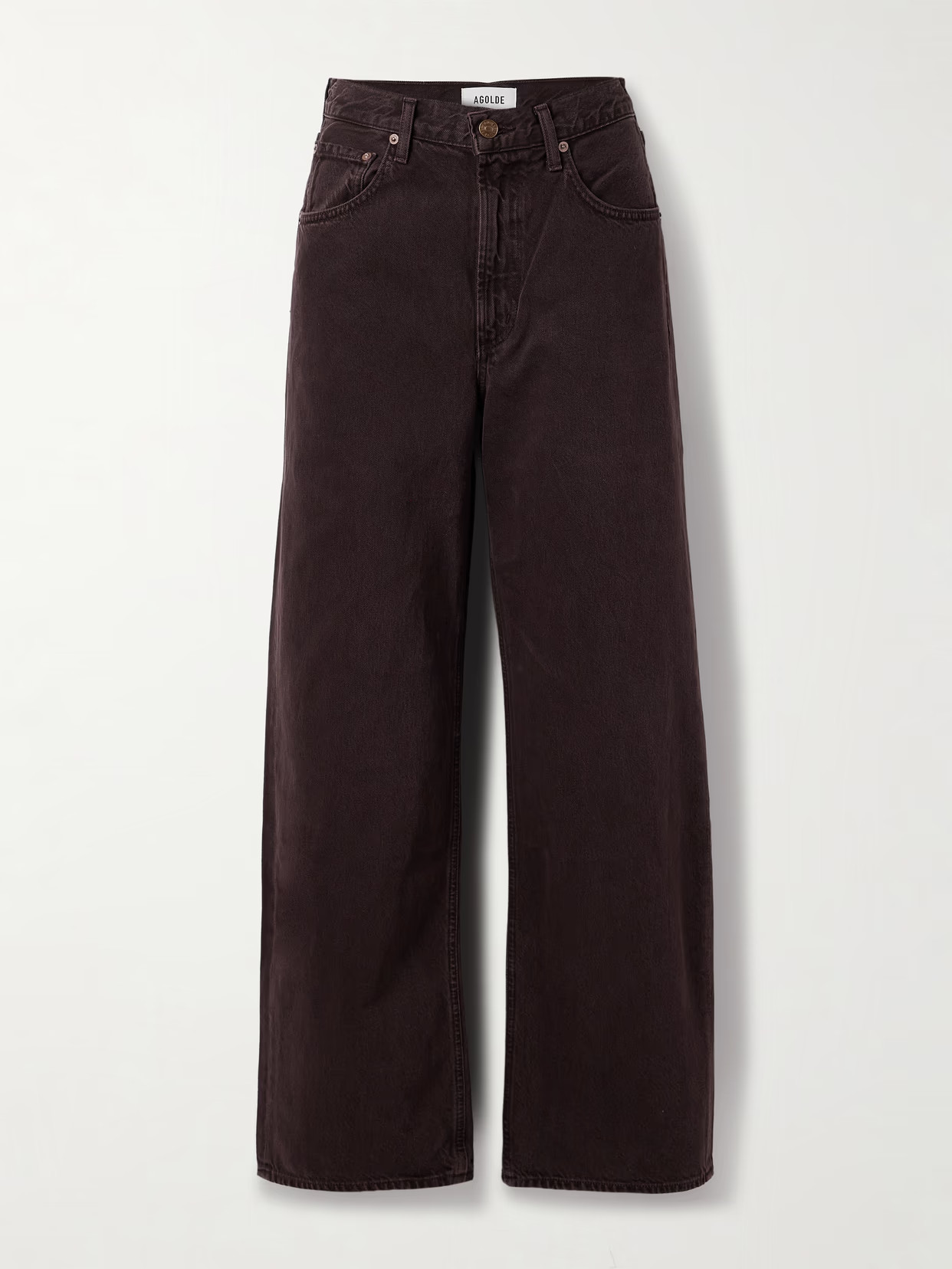 AGOLDE - Low Curve Mid-rise Straight-leg Jeans - Brown | NET-A-PORTER (UK & EU)