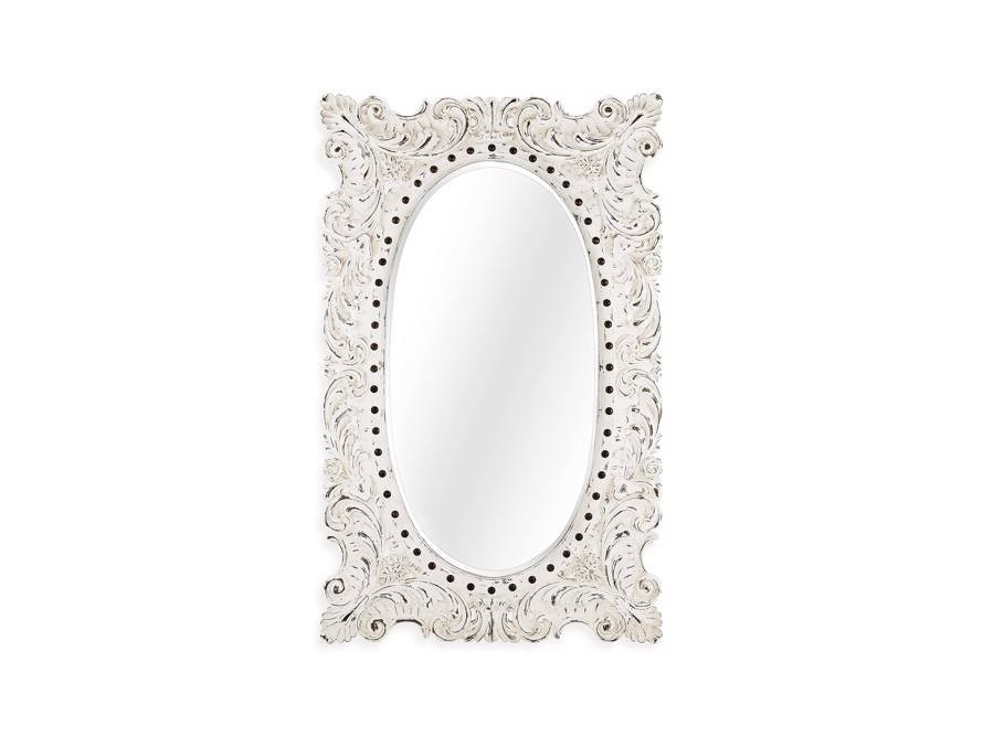 Merle Floor Mirror in White | Arhaus