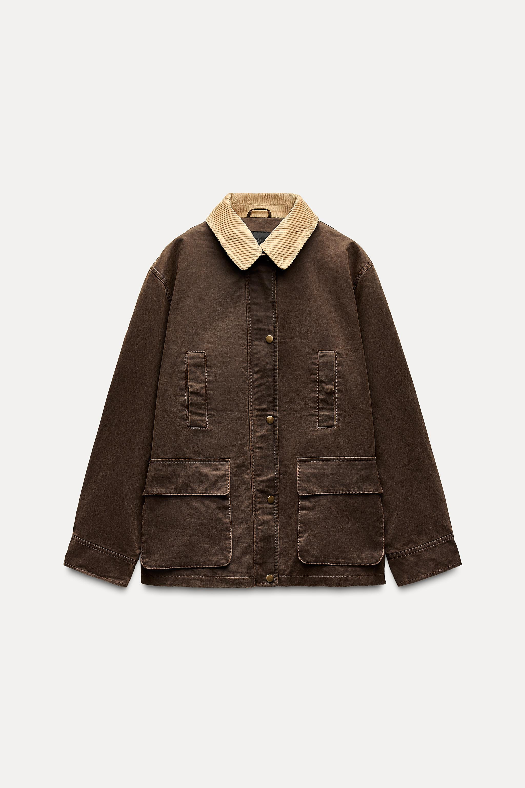 CONTRAST COLLAR JACKET | Zara US