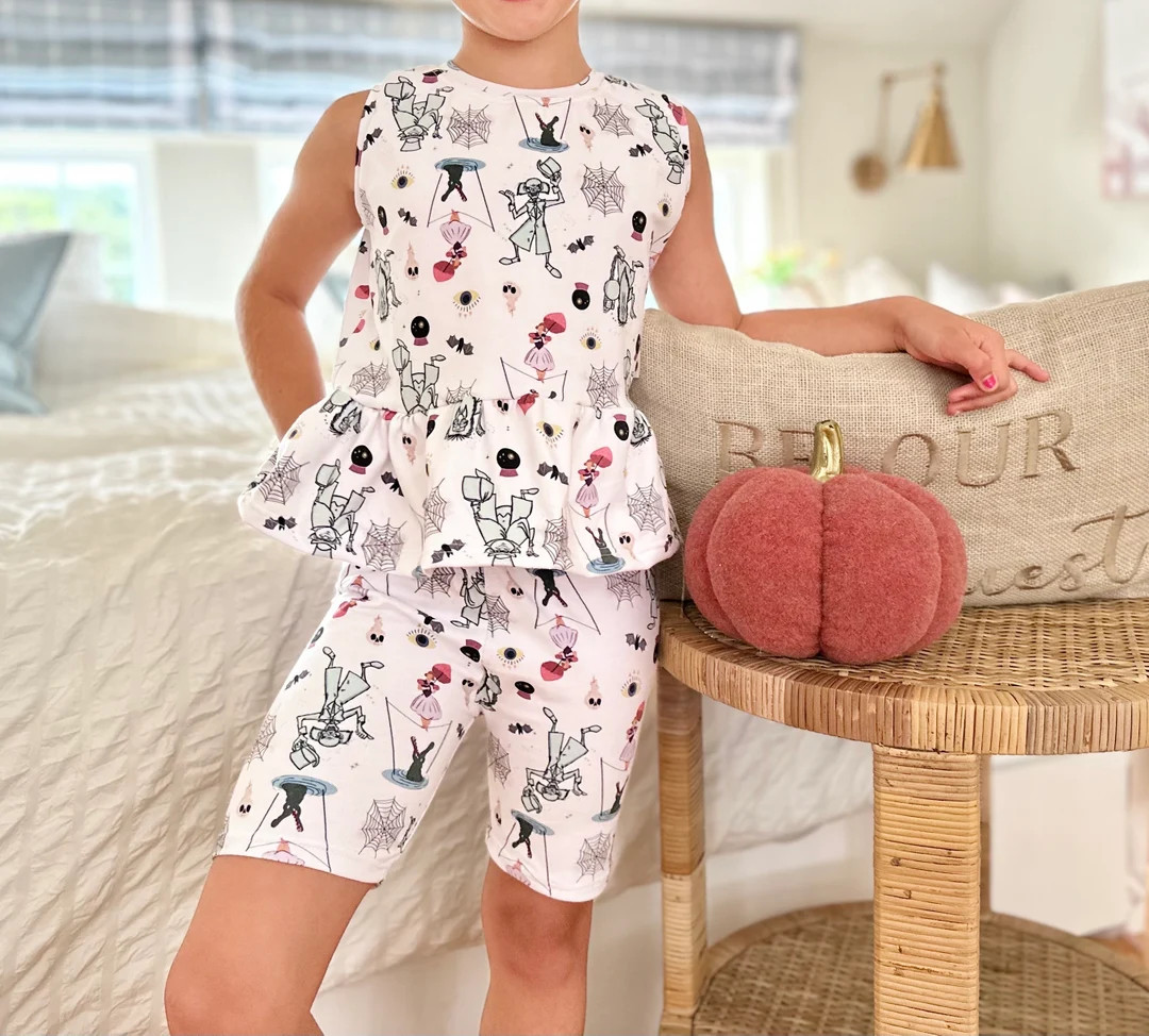 Girls Halloween Haunted Mansion Tank Set, Halloween Mickey Outfit, Disney Vacation Tee for Kids, ... | Etsy (US)