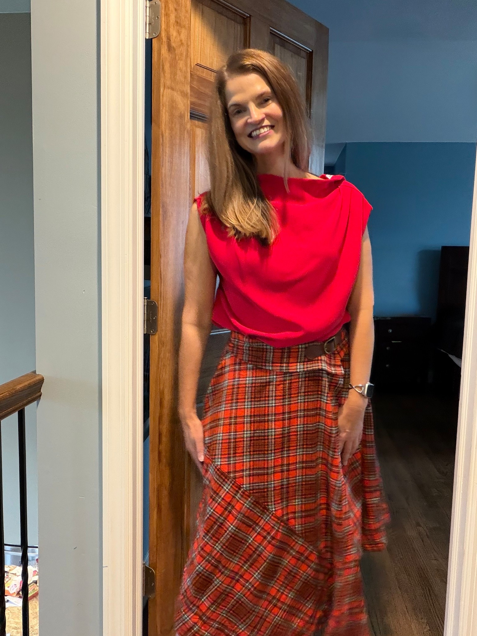 This holiday outfit manages to go from work to on the town flawlessly. ✨ Love the fun unexpected buckle on this skirt, too — makes for an easy wear  

#LTKWorkwear #LTKHoliday #LTKOver40