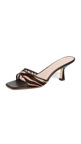 Loeffler Randall Women's Tavia Mesh Mid Heels, Dark Brown/Zebra, 9 Medium US | Amazon (US)