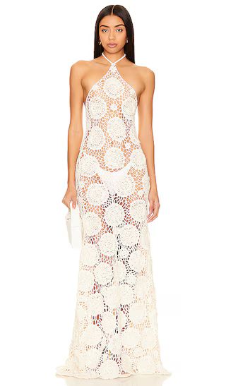 Thalassa Floral Crochet Dress in White | Revolve Clothing (Global)