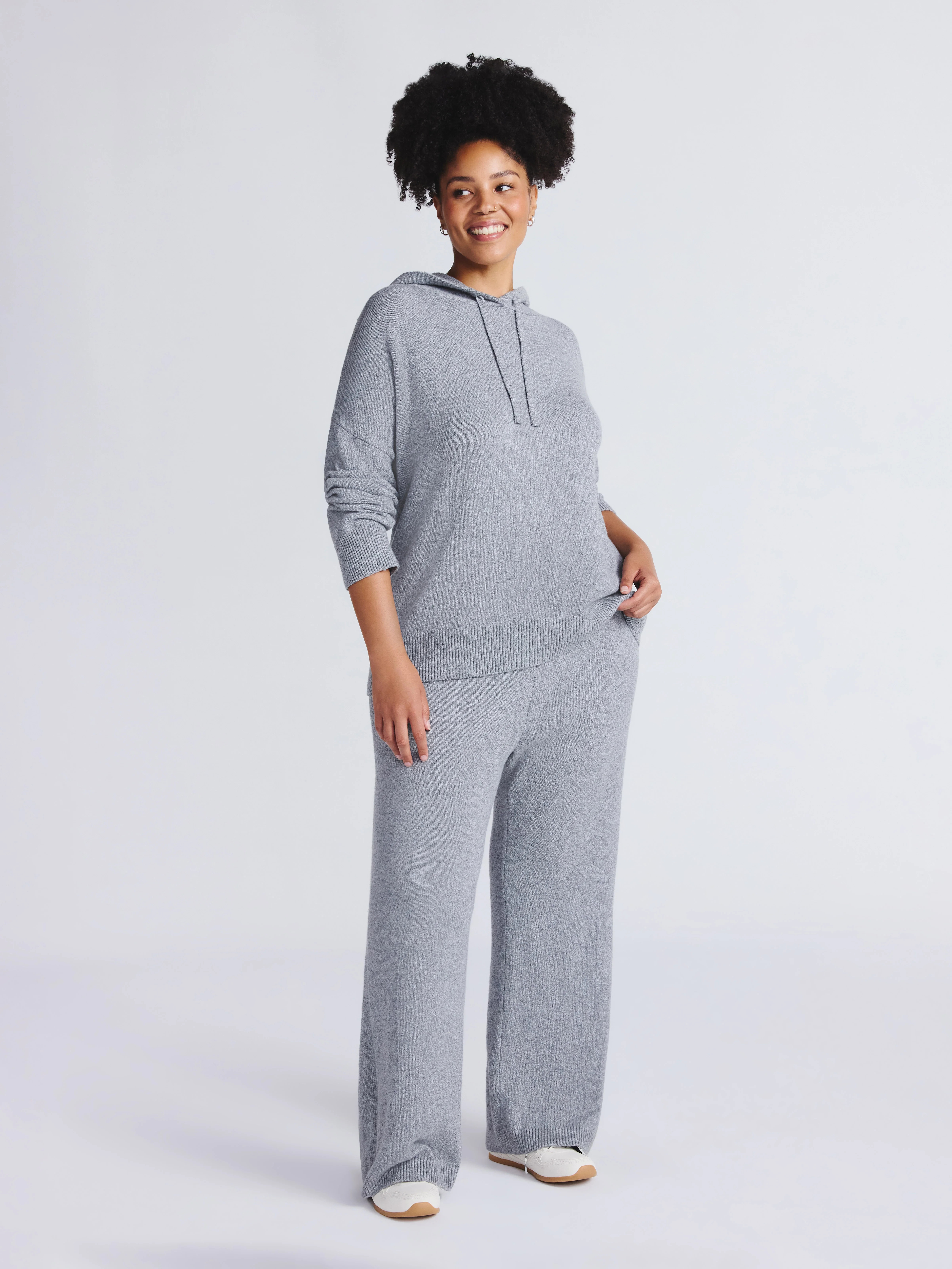 Time and Tru Women's Hoodie Sweater and Pants Set, 2-Piece, Sizes: XS-XXXL | Walmart (US)