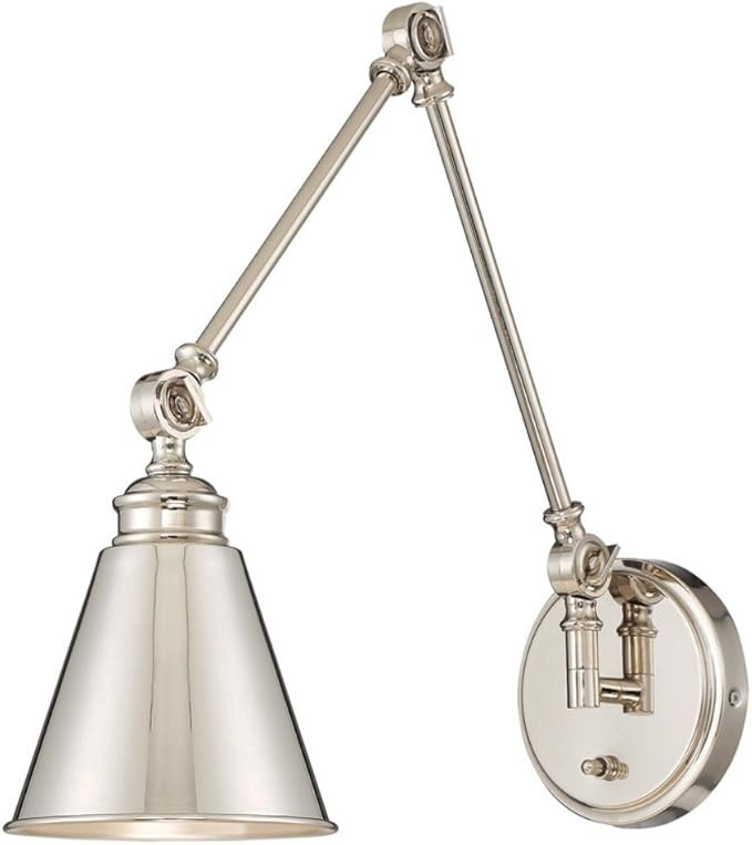 Savoy House 9-961CP-1-SN Morland 1-Light Adjustable Sconce w/Plug in Satin Nickel | Amazon (US)