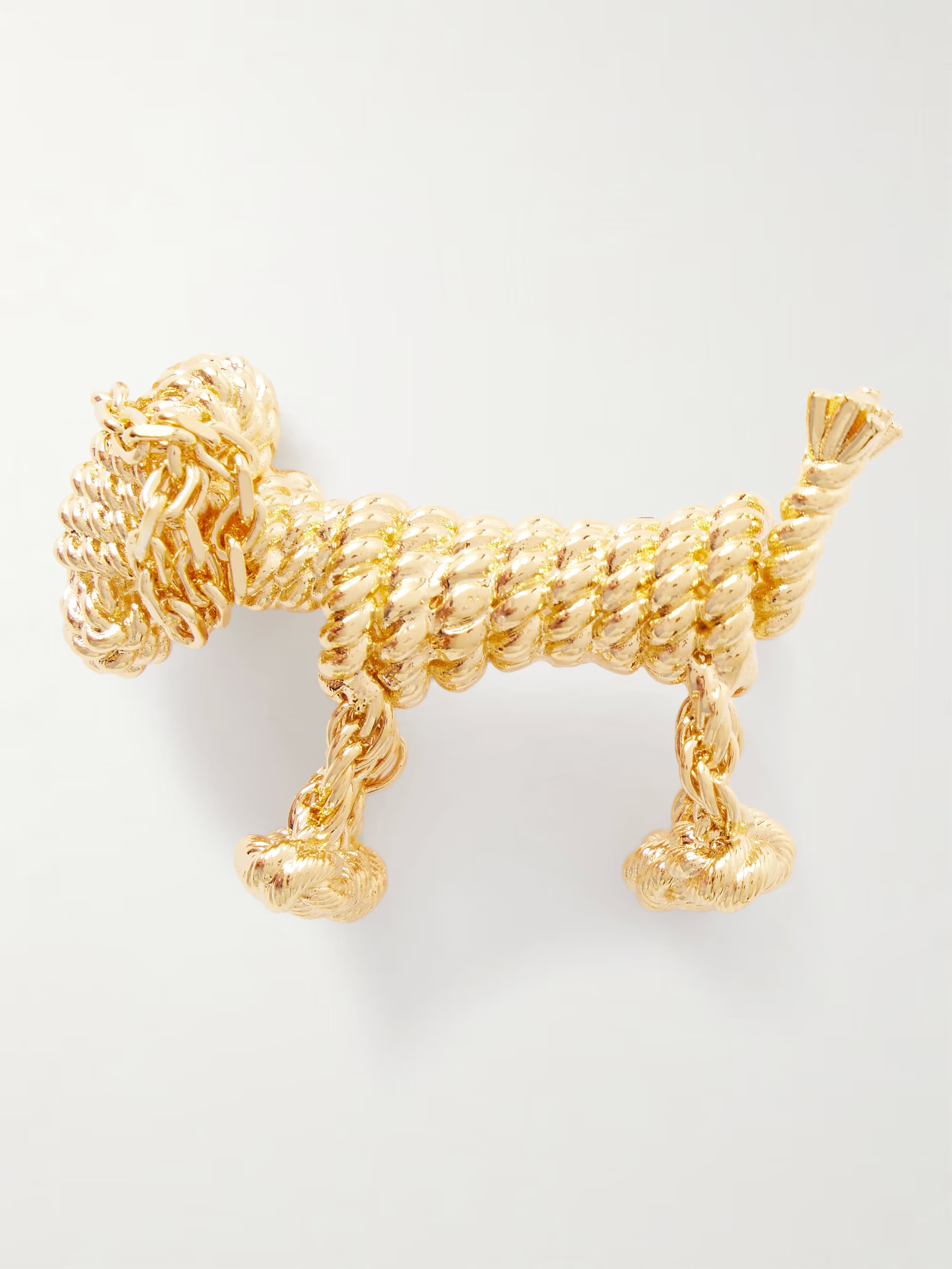 Sausage Dog gold-tone brooch - gold - One Size | NET-A-PORTER (US)