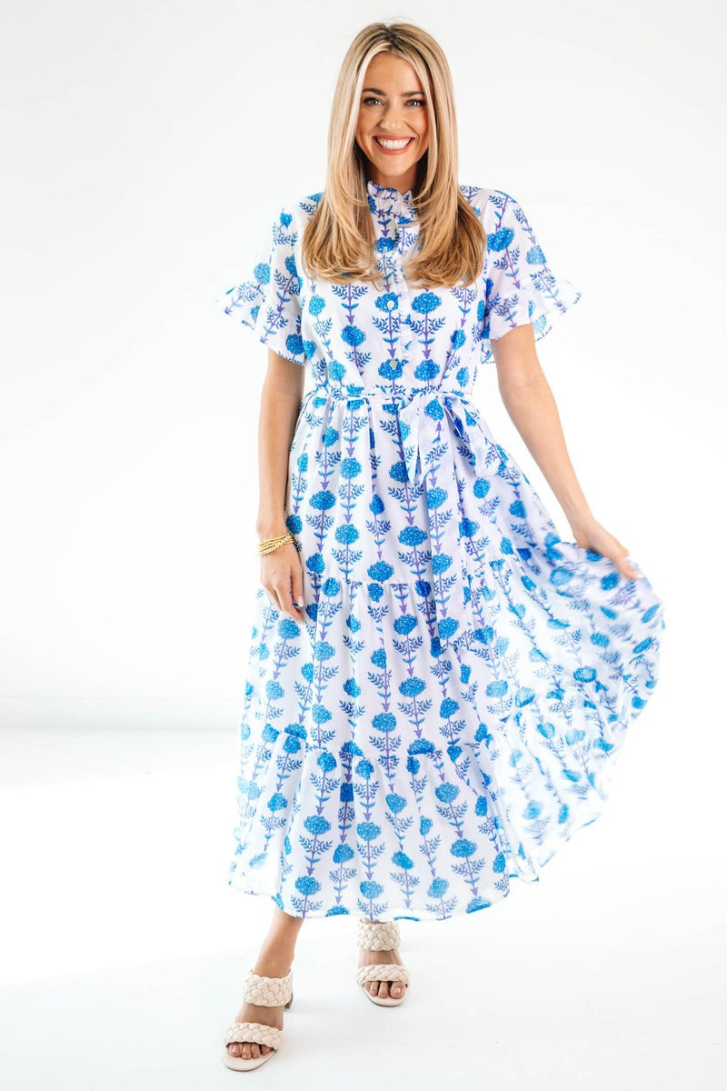 The Magnolia Button Up Midi Dress - White | The Impeccable Pig