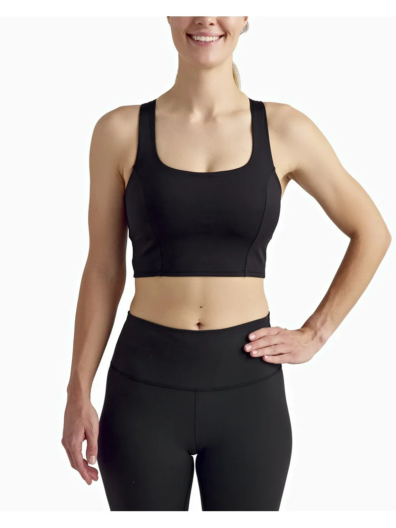 Avia Square Neck Sports Bra for Women, Medium Support, S-3XL | Walmart (US)