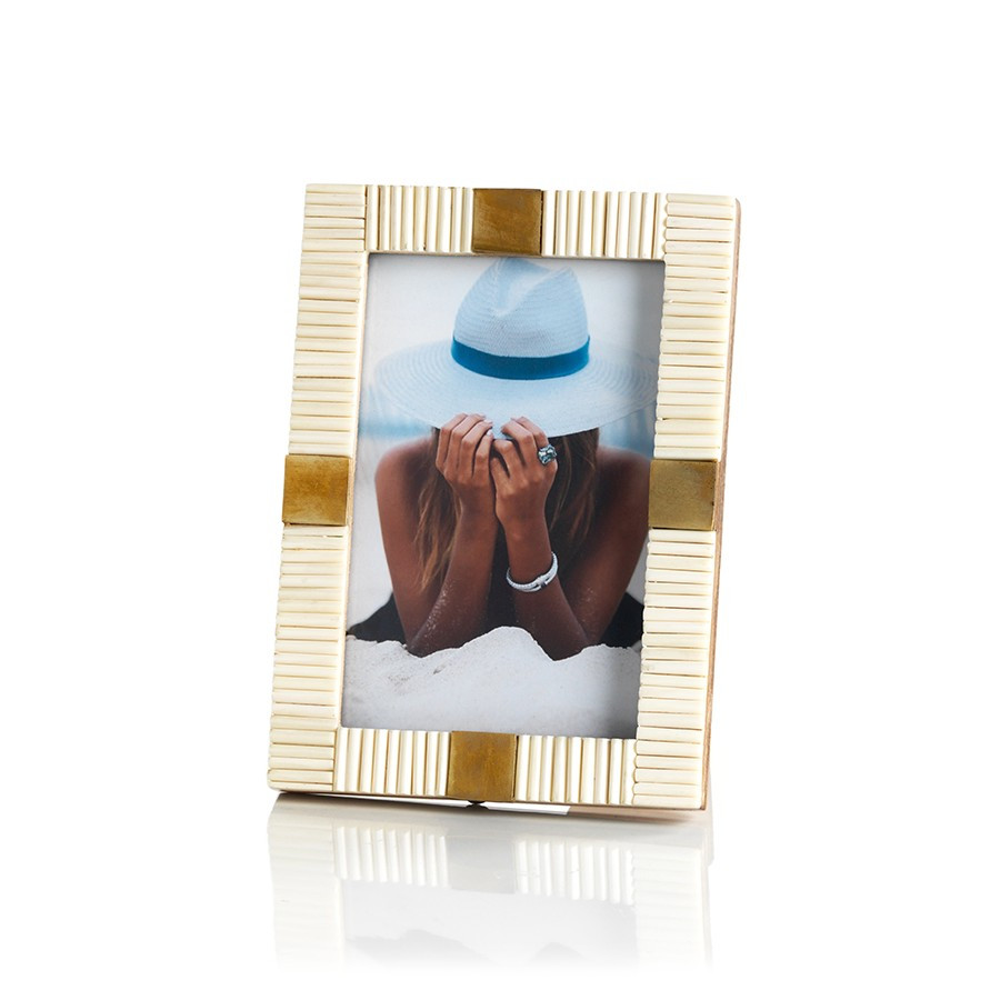 Maha Bone with Brass Trim Photo Frame | Megan Molten