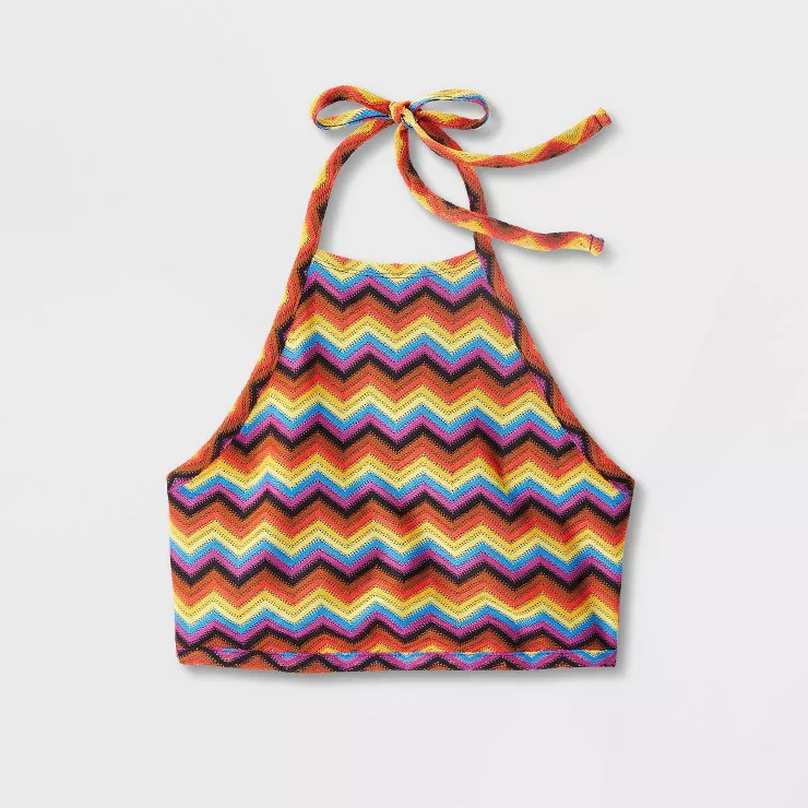 Pride Adult Knitted Halter Top - Chevron | Target