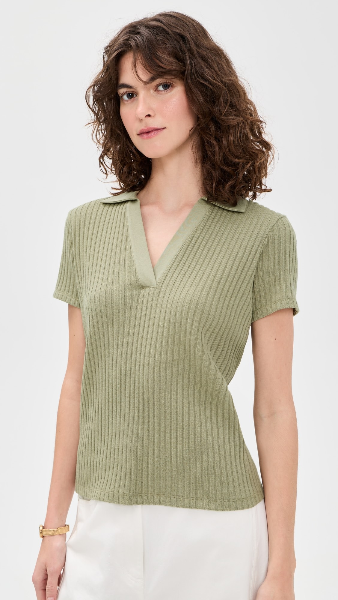 Rib Short Sleeve Polo | Shopbop