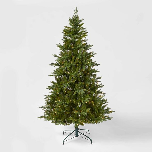 7ft Pre-Lit Full Balsam Fir Artificial Christmas Tree Clear Lights with AutoConnect - Wondershop... | Target