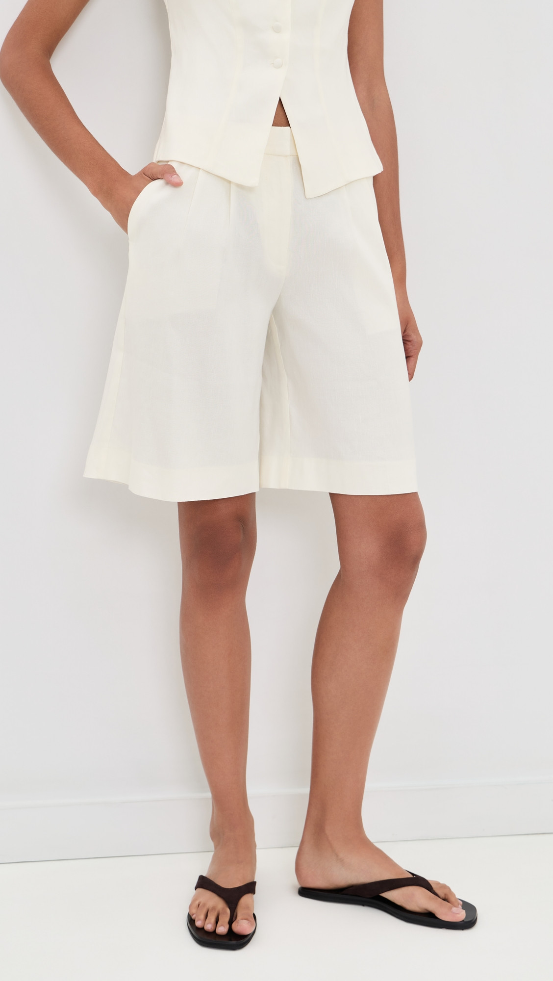 Joe's Jeans The Brody Bermuda Shorts Ecru 10 | Shopbop