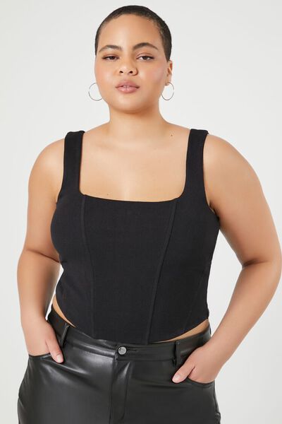 Plus Size Corset Crop Top | Forever 21 (US)