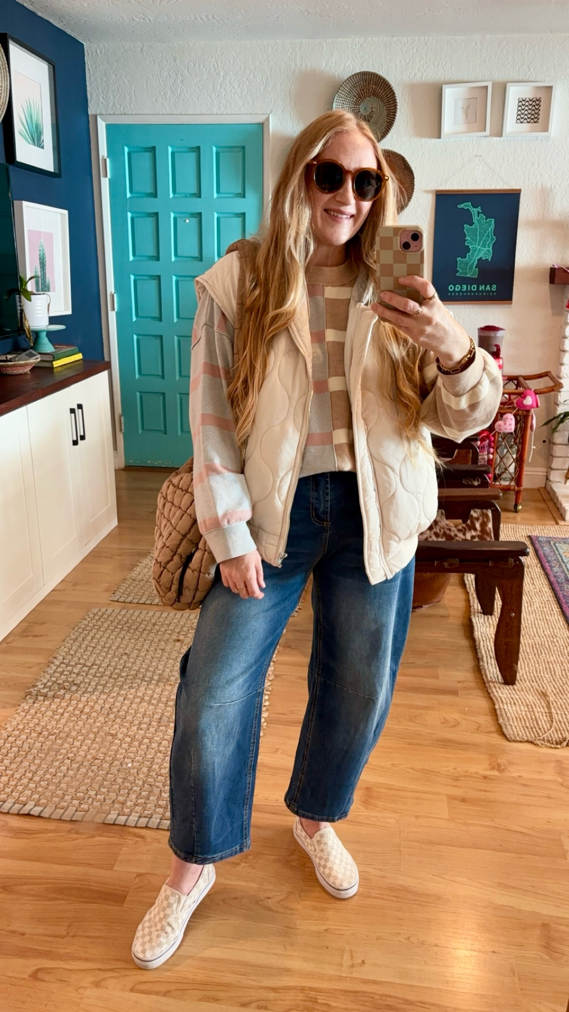 Amazon spring must-haves 💕 striped cozy sweater, pullover and quilted vest plus an amazing pair of barrel jeans! 

SIZING at 150 lbs and 5’7":
Wearing size 10 in barrel jeans
M in vest and striped sweater
L in pullover

Spring favorites, spring must haves, spring haul, spring casual clothes, elevated casual, striped sweater, Amazon sweaters, free people sweater, quilted vest, puffer vest, Amazon barrel jeans, affordable barrel jeans, mom style, cozy outfits, easy outfits, casual ootd

#LTKFindsUnder50 #LTKFindsUnder100 #LTKStyleTip