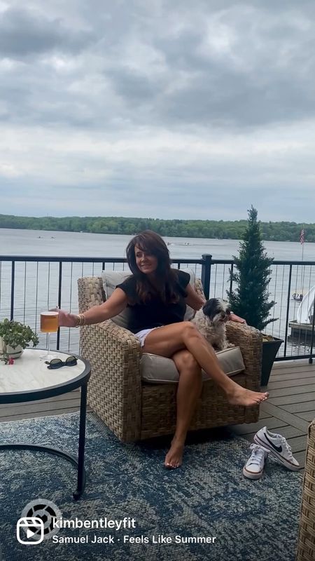 Summer evenings on the deck are the best especially with new outdoor furniture. Make your patio as comfortable as your living room and style with outdoor area rugs, end tables, and plants  
kimbentley Patio, porch, deck, outdoor area rug, outdoor furniture, 

#LTKhome #LTKVideo #LTKparties
