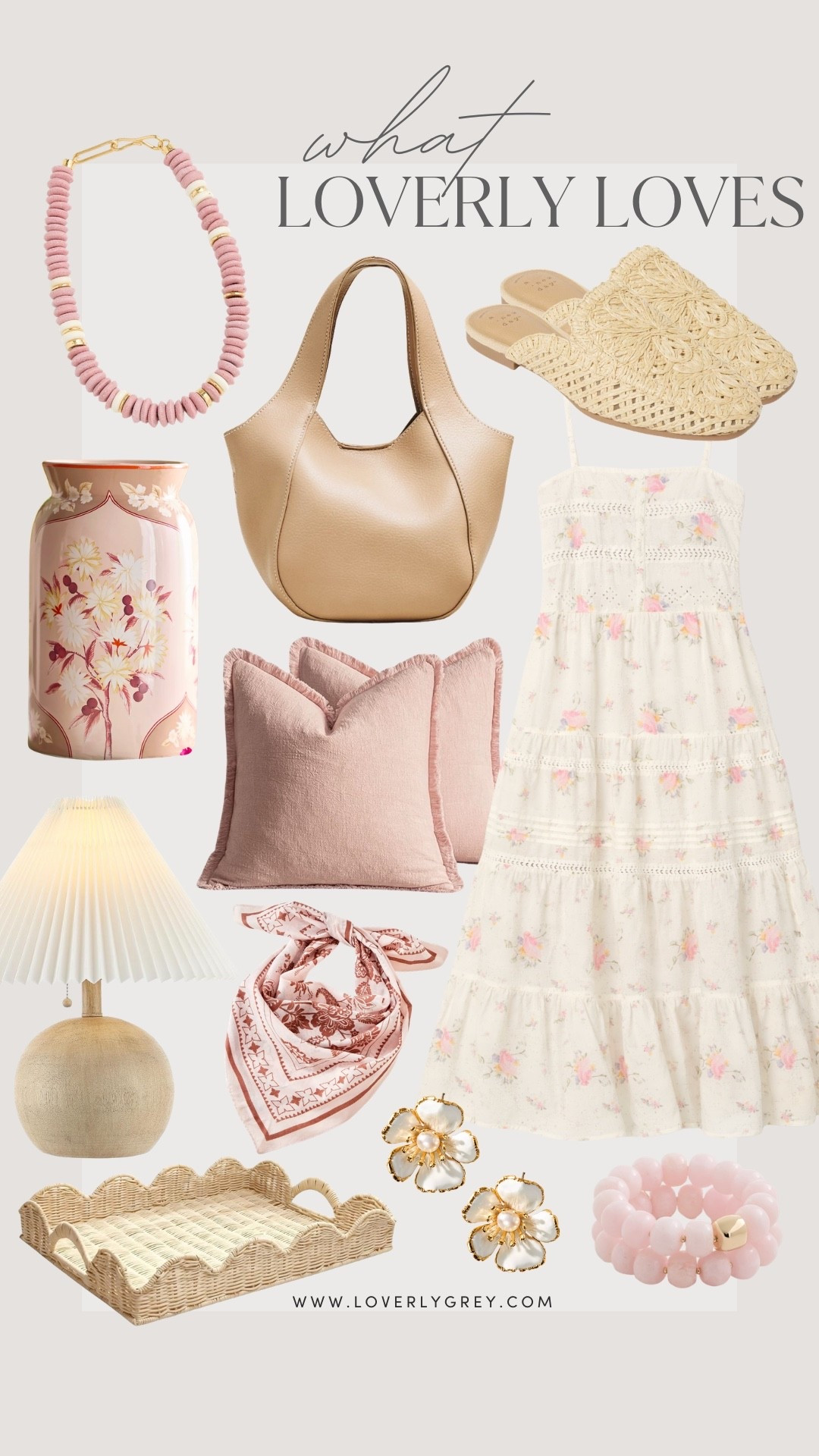 Here are some items I’ve been loving lately 😍 getting so excited for spring!

Loverly Grey, what Loverly loves, spring fashion, spring outfit ideas, spring home decor, Target find, Target fashion, floral dress, woven flats, woven mules, pink jewelry, pink statement accessories, neutral bag, neutral purse, pink ginger jar, pink throw pillows, neutral lamp, rattan tray, woven tray

#LTKSeasonal #LTKootd #LTKHome