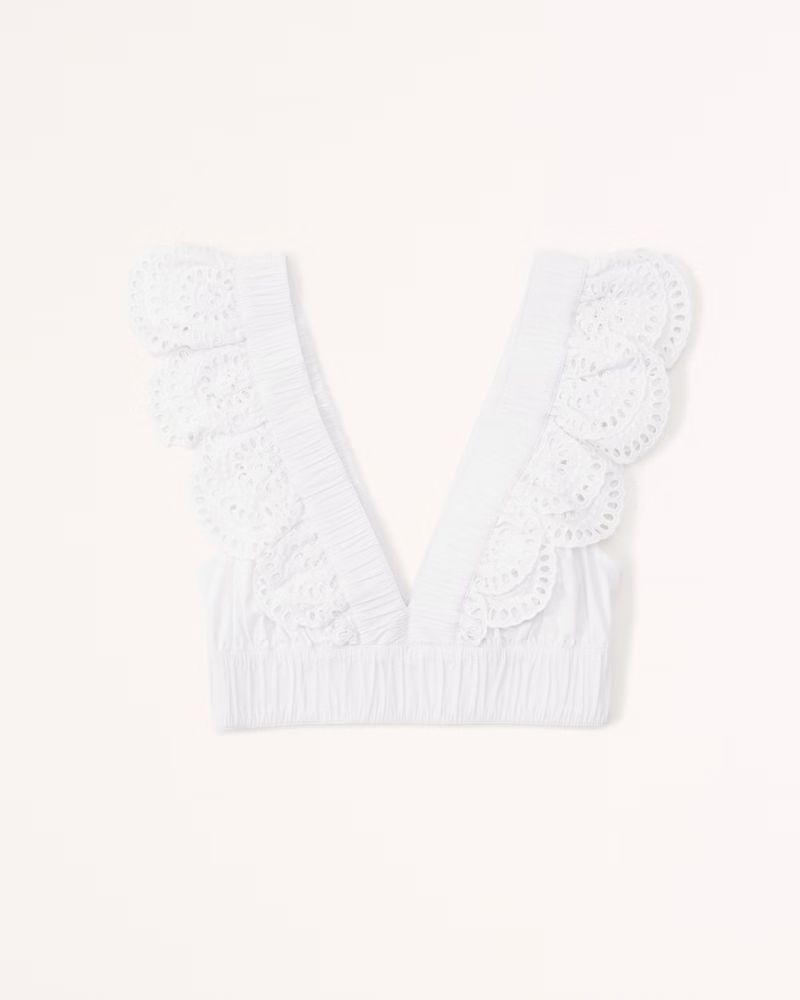 Eyelet Poplin Set Top | Abercrombie & Fitch (US)