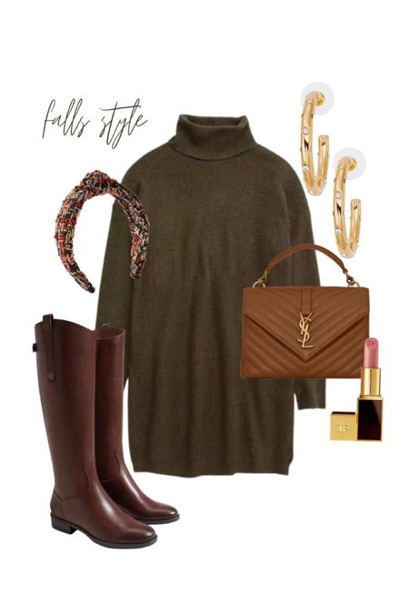 Fall outfit idea! Y’all riding boots. American Eagle dress. YSL handbag. Tom Ford lipstick. Fall dress.

#LTKunder100 #LTKstyletip #LTKshoecrush