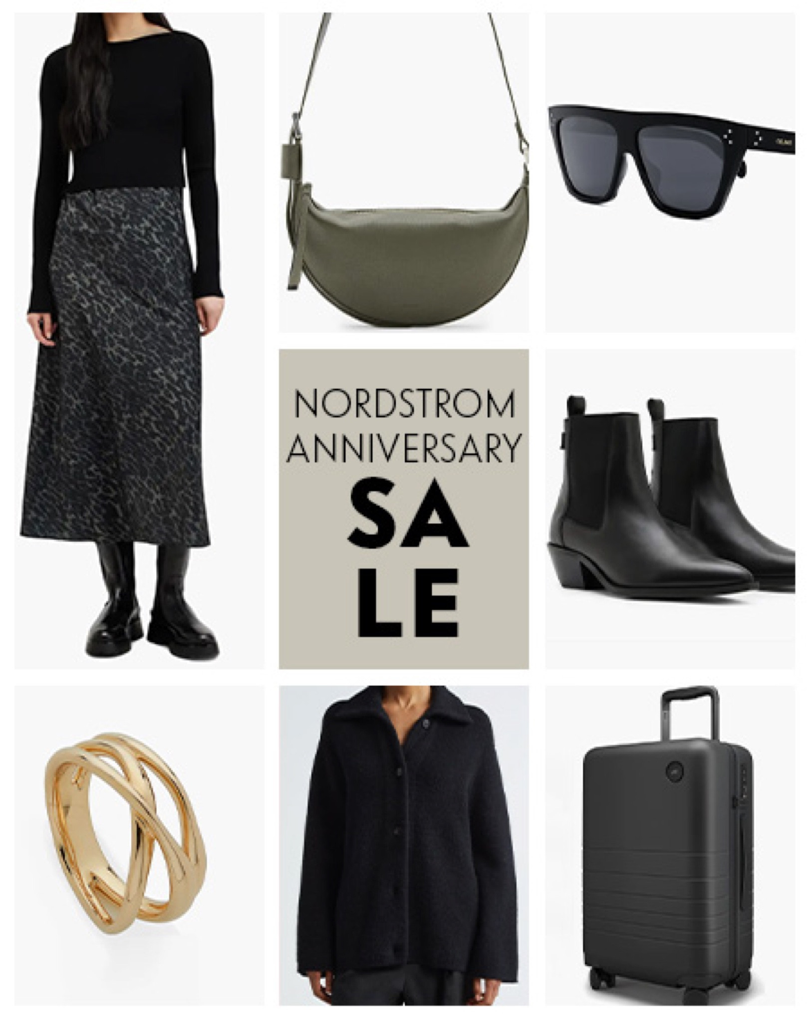 More of my favorites from Nordstrom anniversary sale 😍🖤 the two piece all saints slip dress and sweater is absolutely perfect when wanting some edge 

Two piece dress and sweater, fall outfits 2024, edgy outfit sophisticated, cool black cardigan, green crossbody bag, booties 2024 #LTKxNSale

#LTKSeasonal #LTKstyletip #LTKsalealert