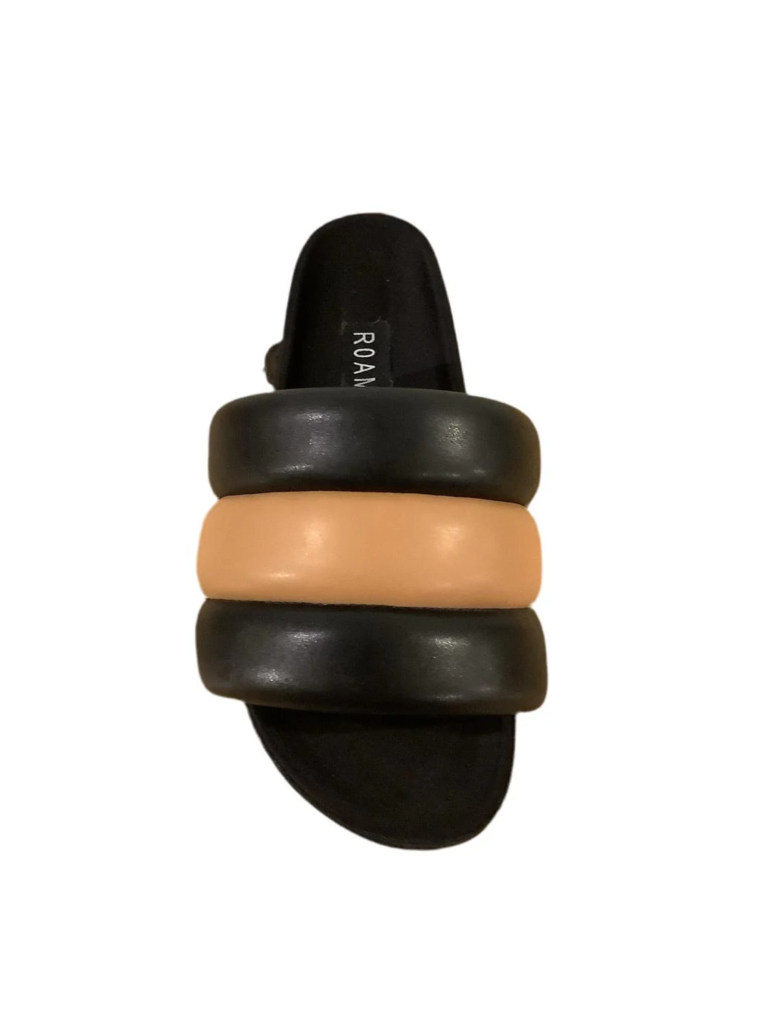 Puffy Slipper In Black/tan | Shop Simon