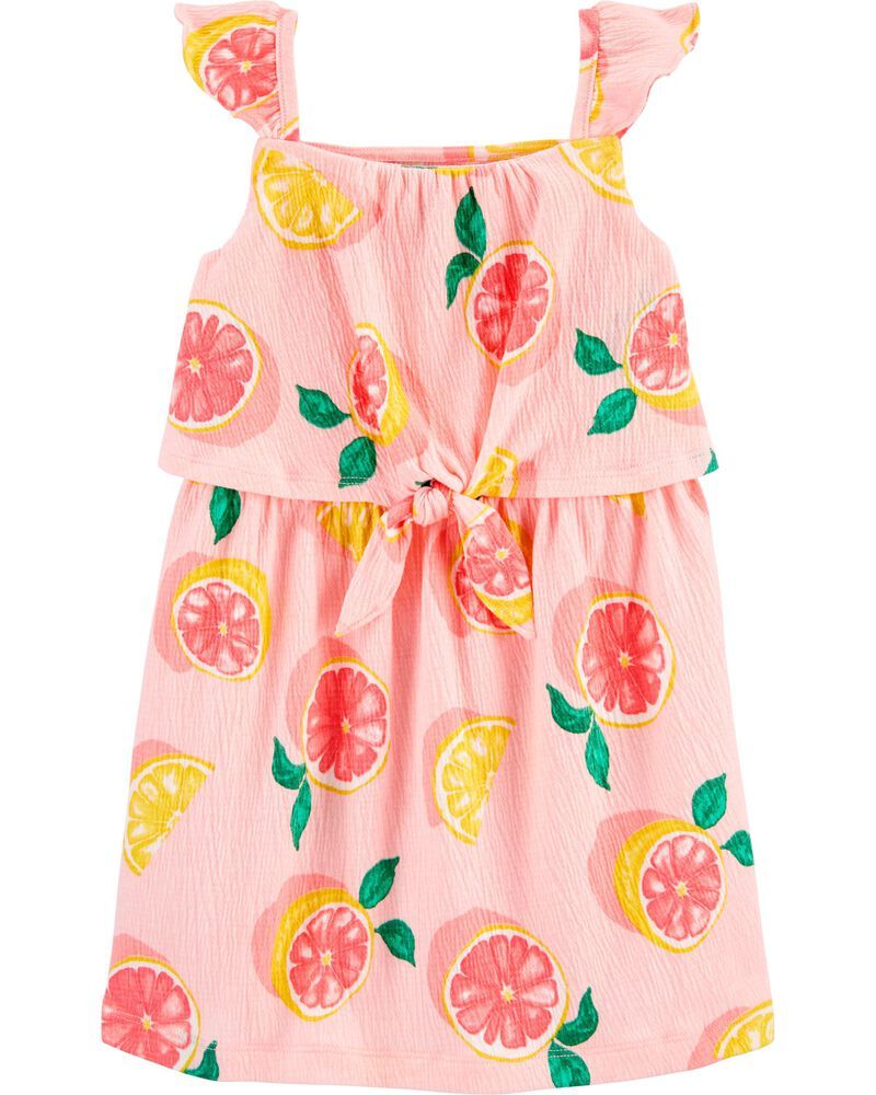 Grapefruit Crinkle Jersey Dress | Carter's