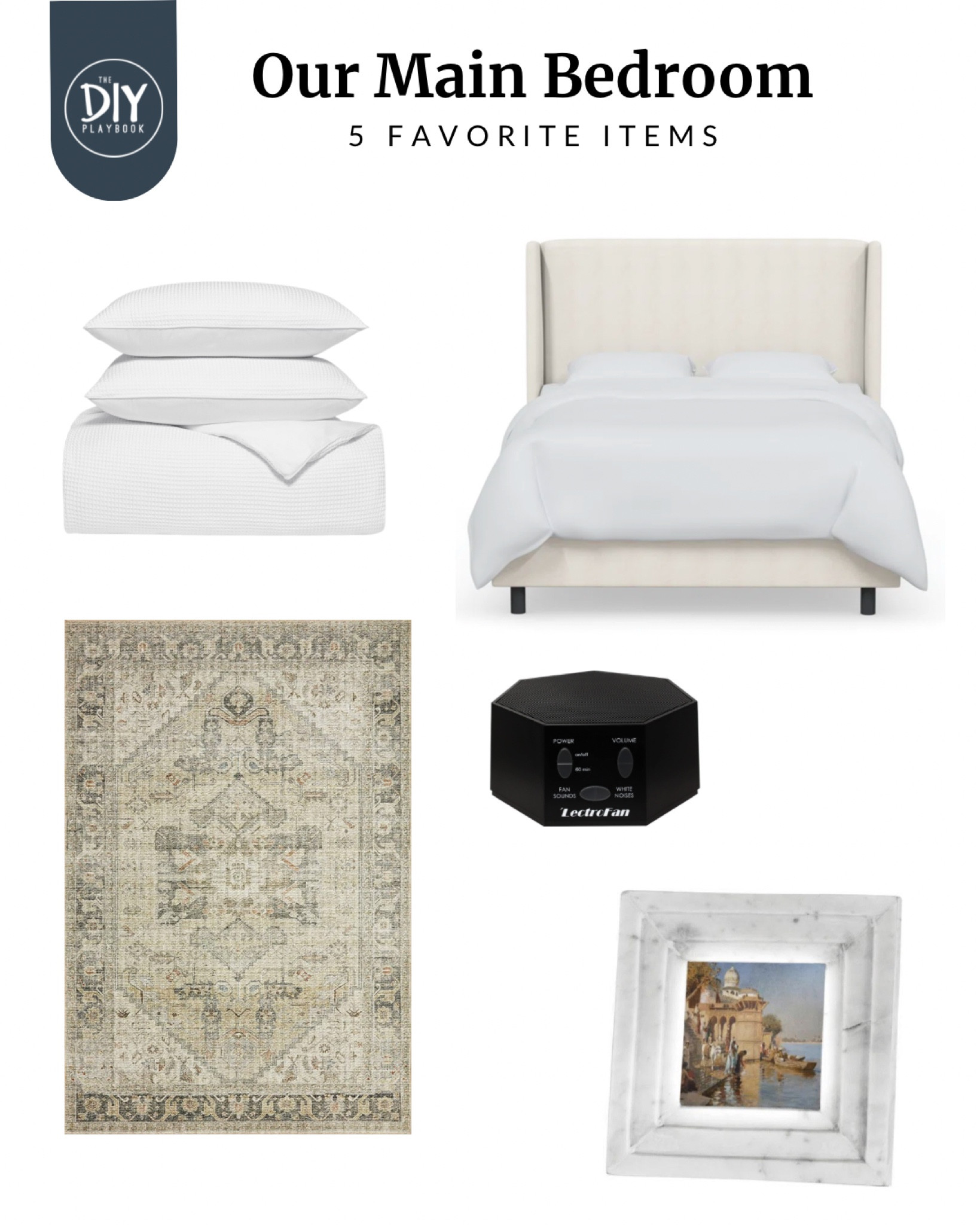 Five of my favorite items from our main bedroom. 

#LTKhome #LTKfindsunder100 #LTKfindsunder50