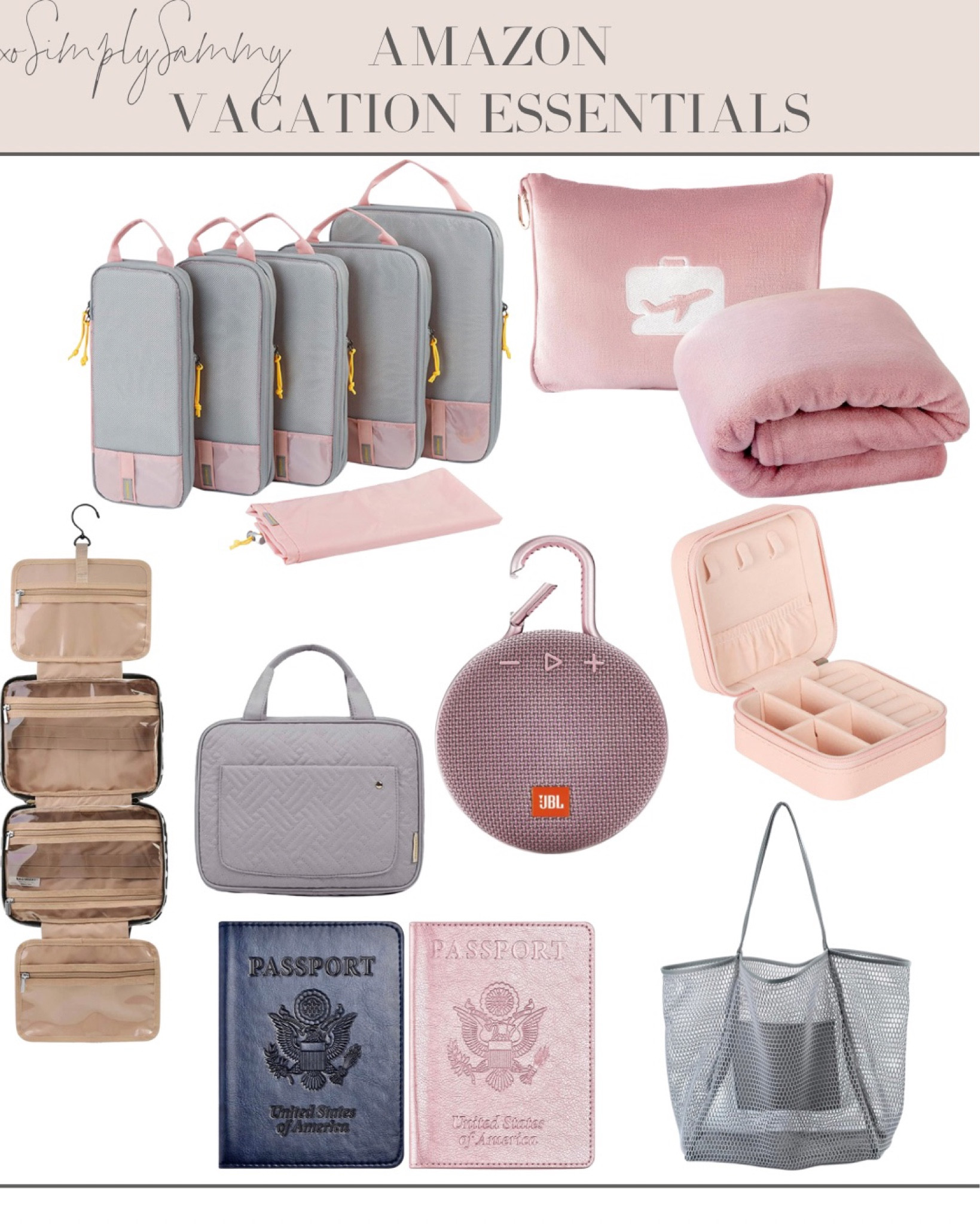 Vacation essentials , vacation items , Amazon vacation essentials , travel essentials , travel items , Amazon travel essentials , packing cubes , travel cubes , vacation clothing cubes , travel blanket , Bluetooth speaker , mini speaker , travel speaker , travel jewelry box , vacation luggage , travel luggage , toiletry bag , toiletry organizer , passport holders , beach bag , beach tote , tote bag , led mirror , travel mirror , light up mirror 

#LTKtravel #LTKFind #LTKSeasonal