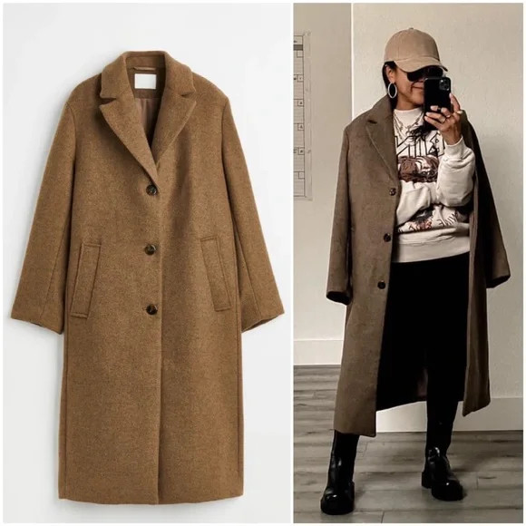Dark Beige Single Breasted Coat | Poshmark