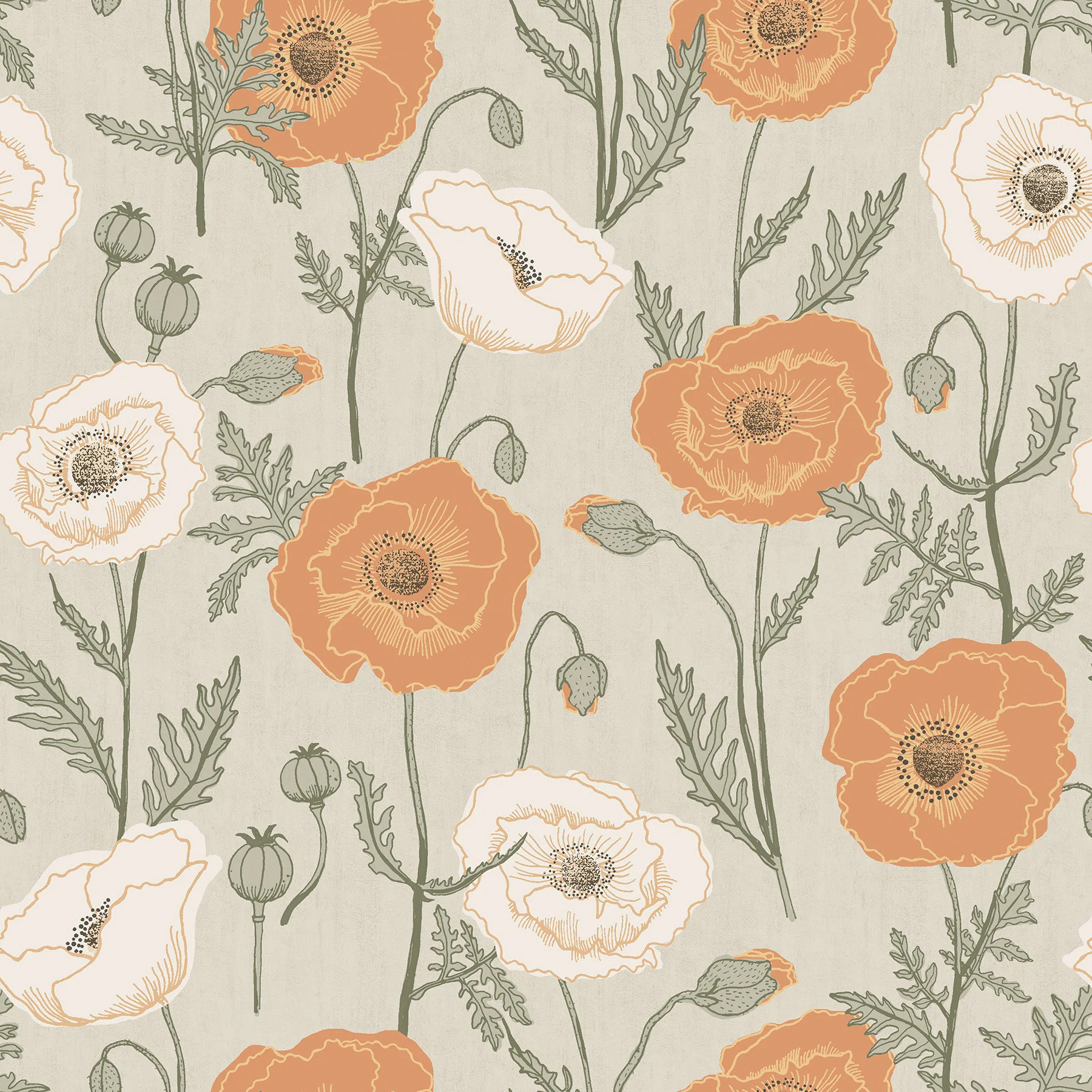 Kerin Peel & Stick Floral Roll | Wayfair North America
