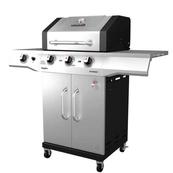 Char-Broil Performance Series 3-Burner Infrared Gas Grill Cabinet with Side Burner | Wayfair North America