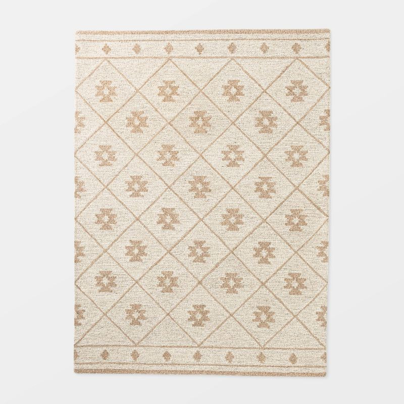 Tremonton Hand Tufted Wool Area Rug Cream - Threshold™ designed with Studio McGee | Target