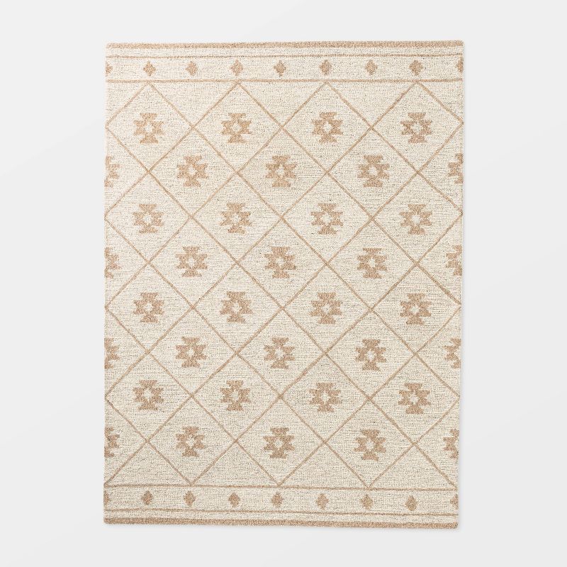 Tremonton Hand Tufted Wool Area Rug Cream - Threshold™ designed with Studio McGee | Target