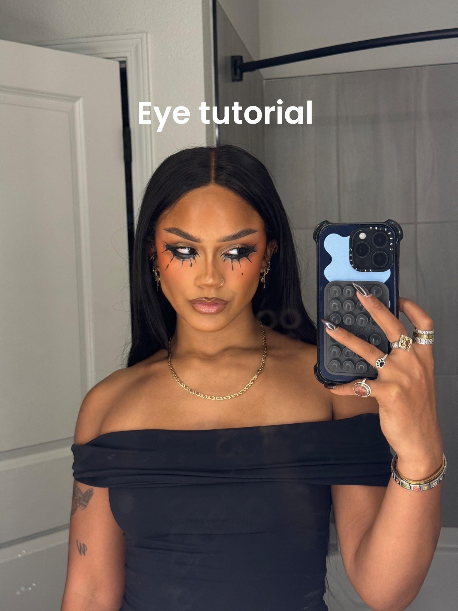 All the products used to create this black cry look! #halloweenmakeup #halloween 