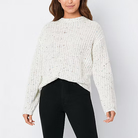 a.n.a Womens Crew Neck Long Sleeve Pullover Sweater | JCPenney