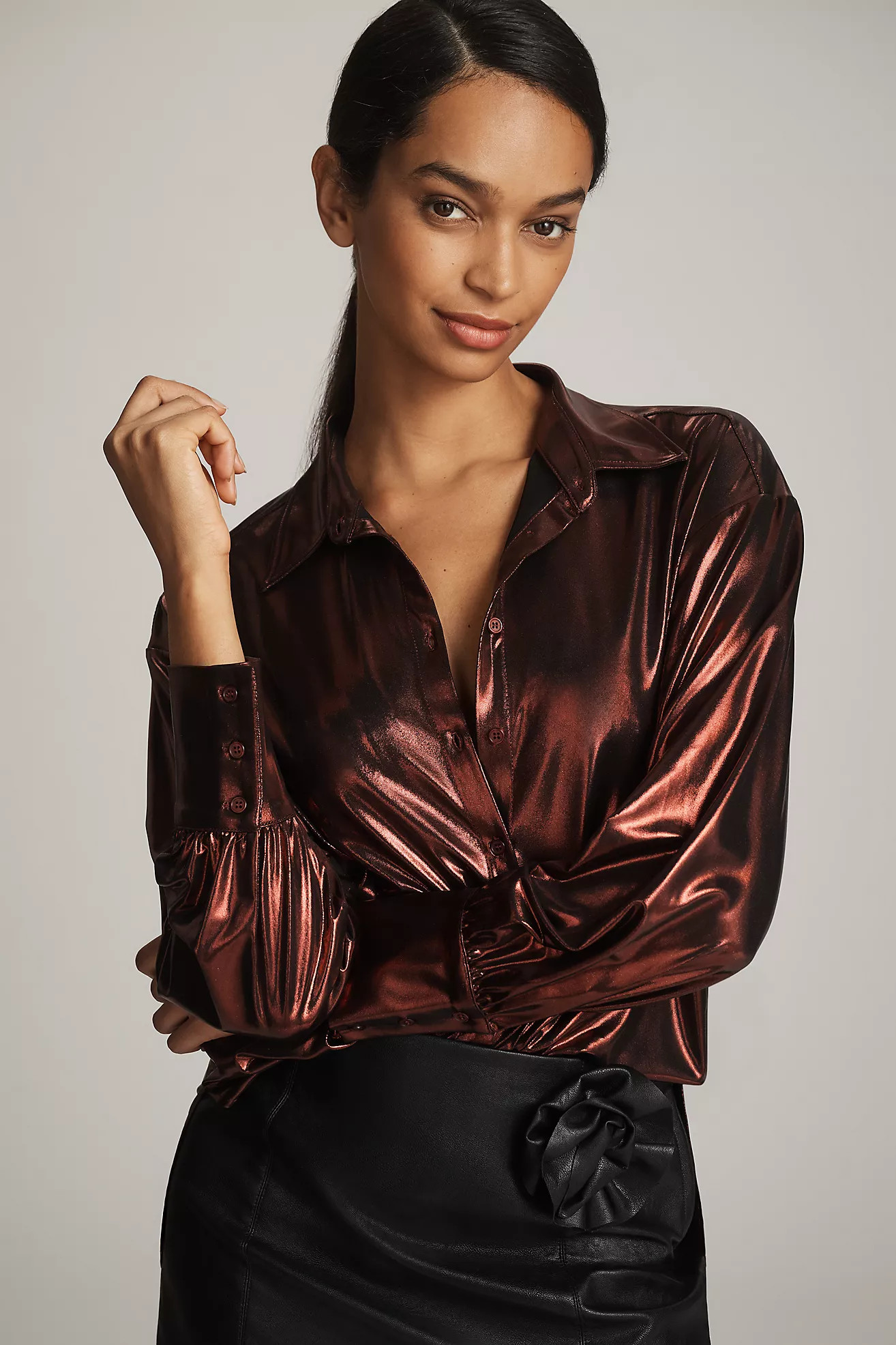 By Anthropologie Shine Buttondown Shirt | Anthropologie (US)