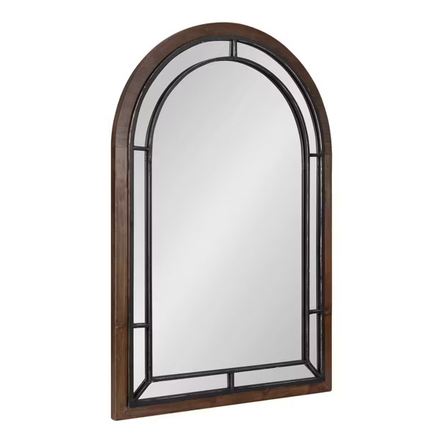 24" x 36" Audubon Arch Wall Mirror Rustic Brown - Kate & Laurel All Things Decor | Target
