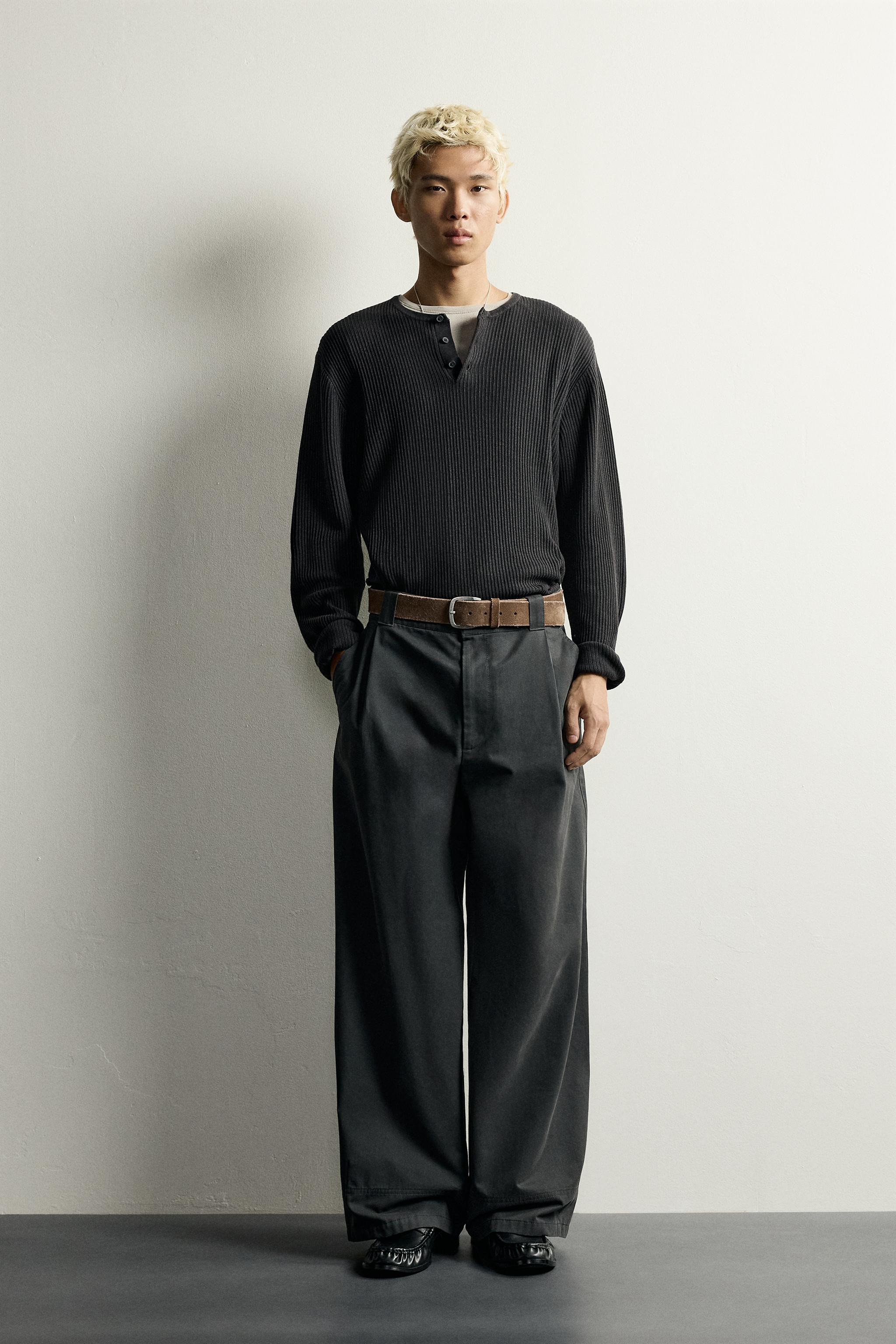 KNIT HENLEY T-SHIRT | Zara UK