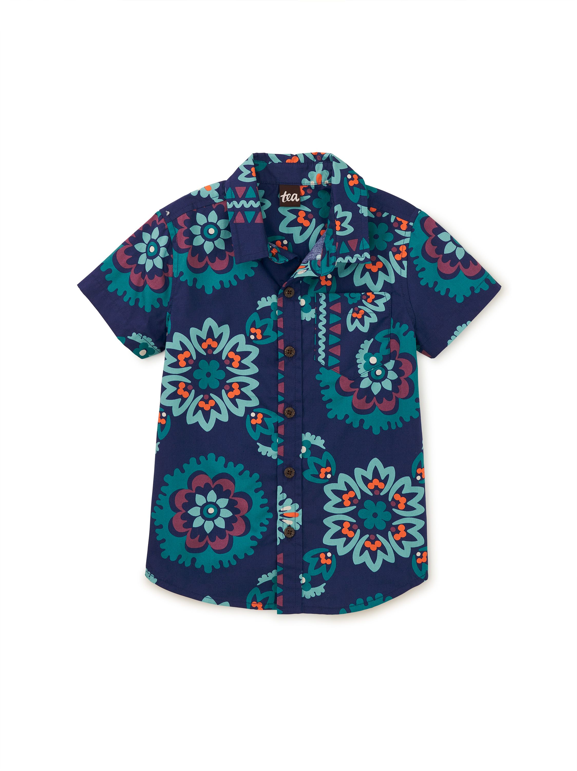 Button Up Woven Shirt | Tea Collection