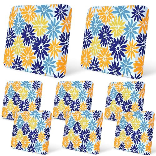 8Pcs Patio Cushion Covers Stretch Outdoor Furniture Protector Slipcovers | Amazon (US)
