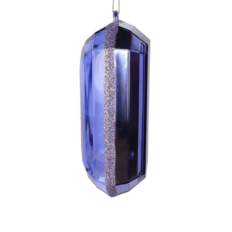 8" Rectangle Jewel Glitter Ornament, includes 2 pieces per bag | Wayfair North America