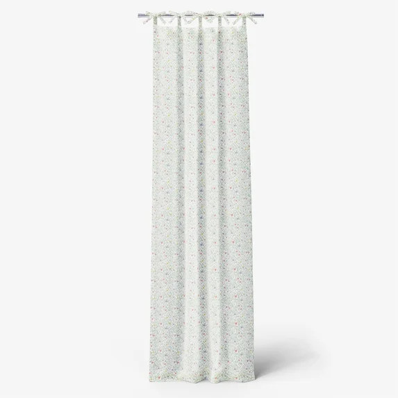Mainstays Kids Meadow Print Light Filtering Tie Top Single Curtain Panel, 38" W x 95" L | Walmart (US)